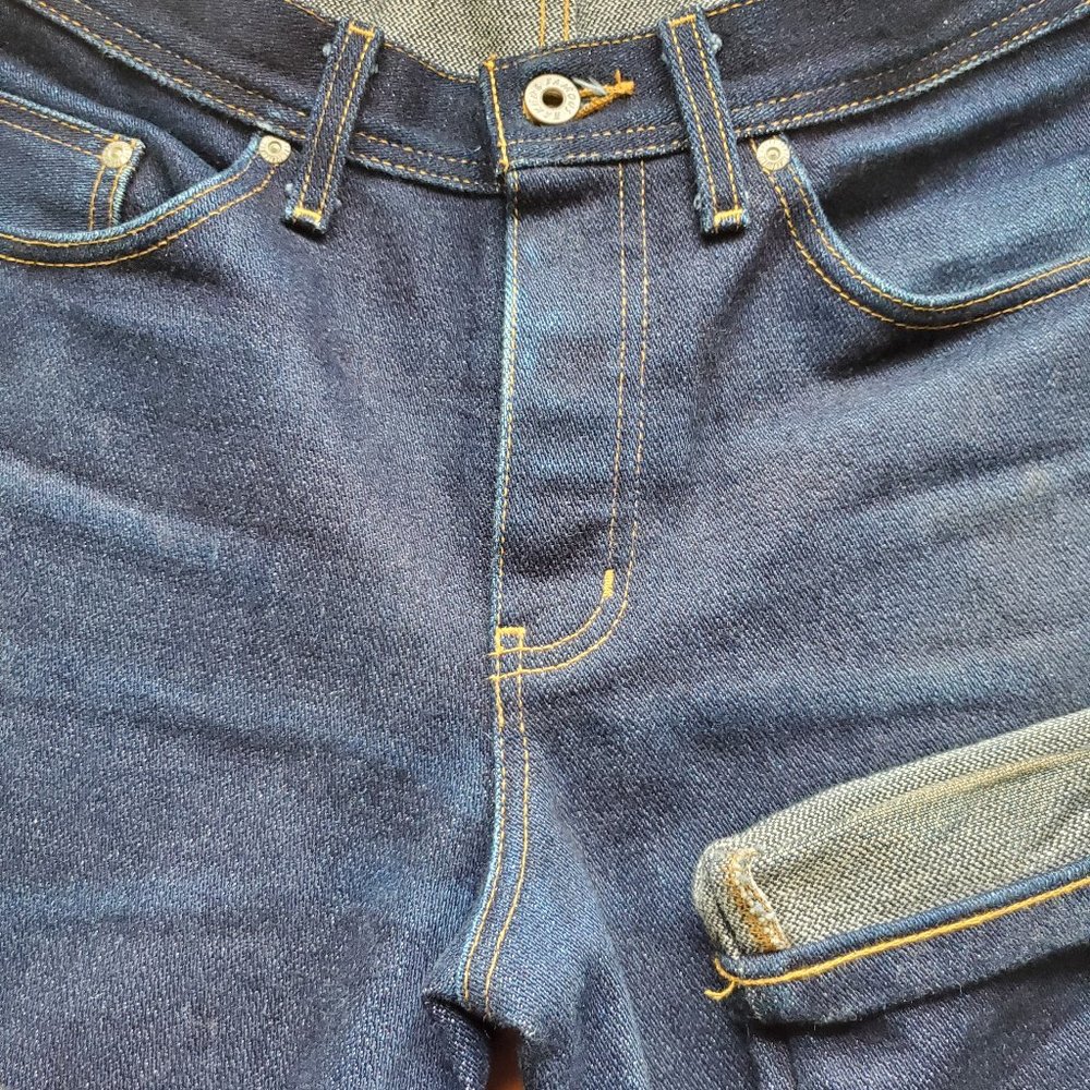 Rare  Naked and Famous Denim Broken Elephant6 Jeans  | Very Good | US 33 Weird…